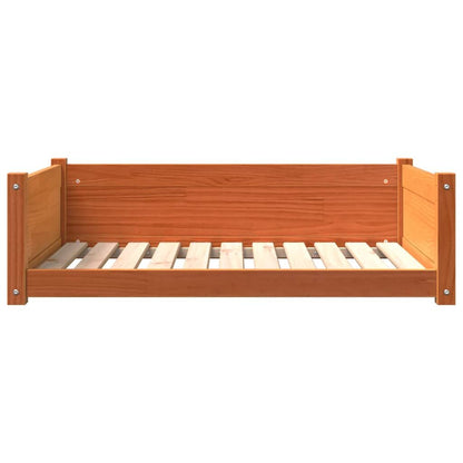 Vidaxl Cama Para Perros Madera Maciza Pino Marrón Cera 95,5x65,5x28 Cm_4