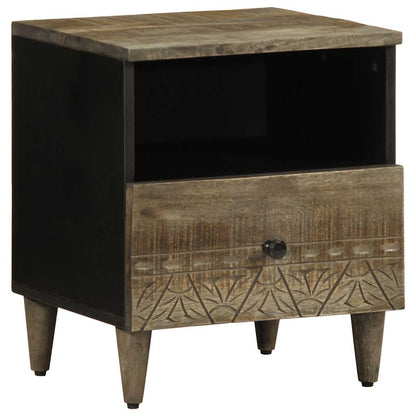 Mesitas Noche 2 Uds Madera Maciza Mango Gris Claro 40x33x46 Cm_1