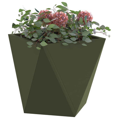 Jardinera 2 Pcs Verde Oliva 30 X 30 X 30 Cm Acero_2