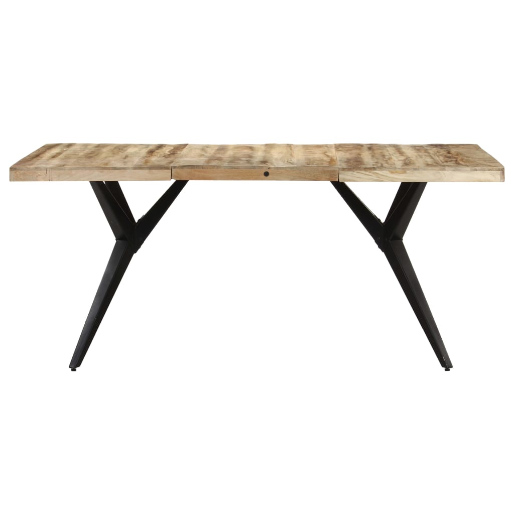 Mesa De Comedor De Madera De Mango Rugosa 160x80x76 Cm_1