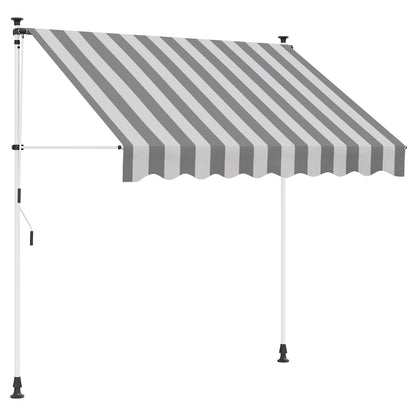 Toldo Retráctil Manual Antracita Y Blanco 100 Cm_0