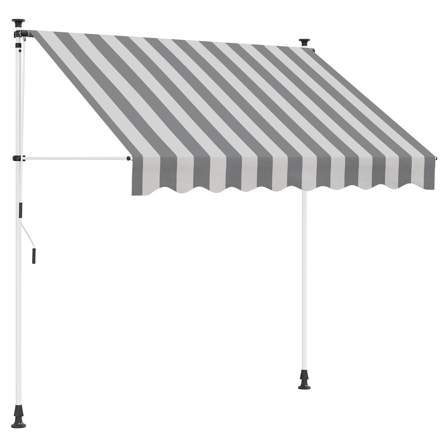 Toldo Retráctil Manual Antracita Y Blanco 250 Cm_0