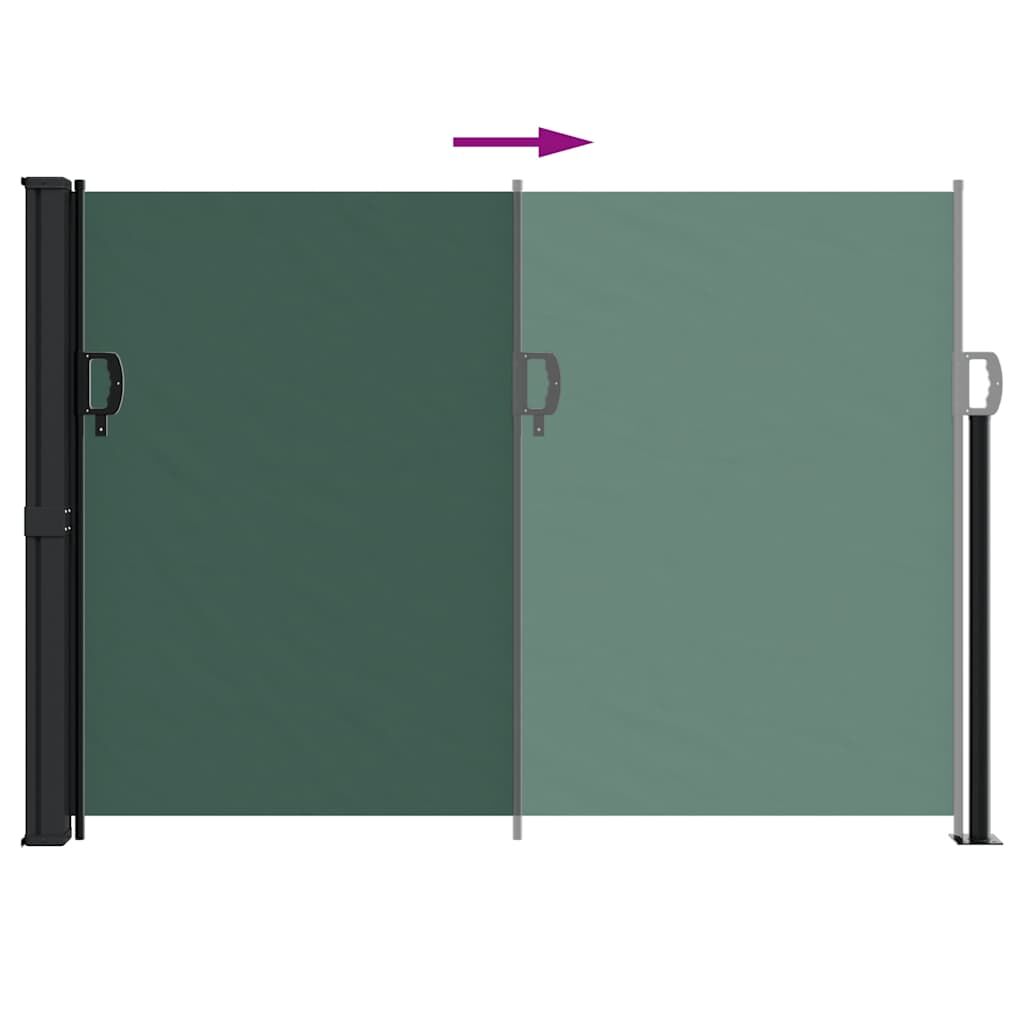 Vidaxl Toldo Lateral Retráctil Verde Oscuro 140x500 Cm_4