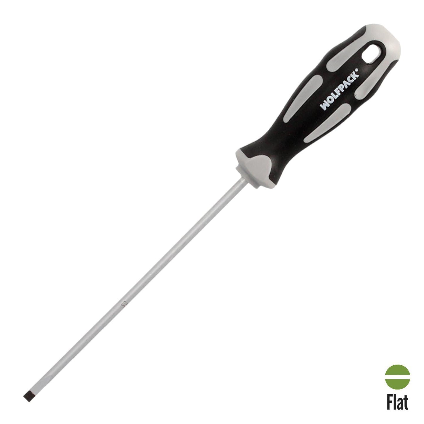 Destornillador Plano Vaciado Acero S2 Mango Tpr Bimaterial. Medida 1,0 X Ø 5,0 X 150 Mm.  Din5265_0
