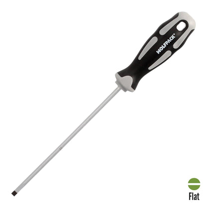 Destornillador Plano Vaciado Acero S2 Mango Tpr Bimaterial. Medida 1,0 X Ø 5,0 X 150 Mm.  Din5265_0