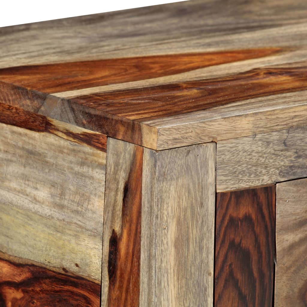 Mesa Consola Con 3 Cajones Madera Maciza Sheesham 120x30x75cm_3