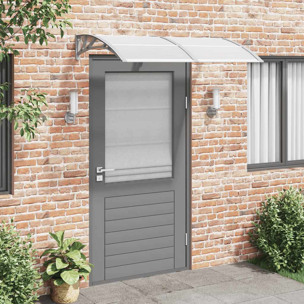 Marquesina De Puerta Policarbonato Gris 150x75 Cm_1