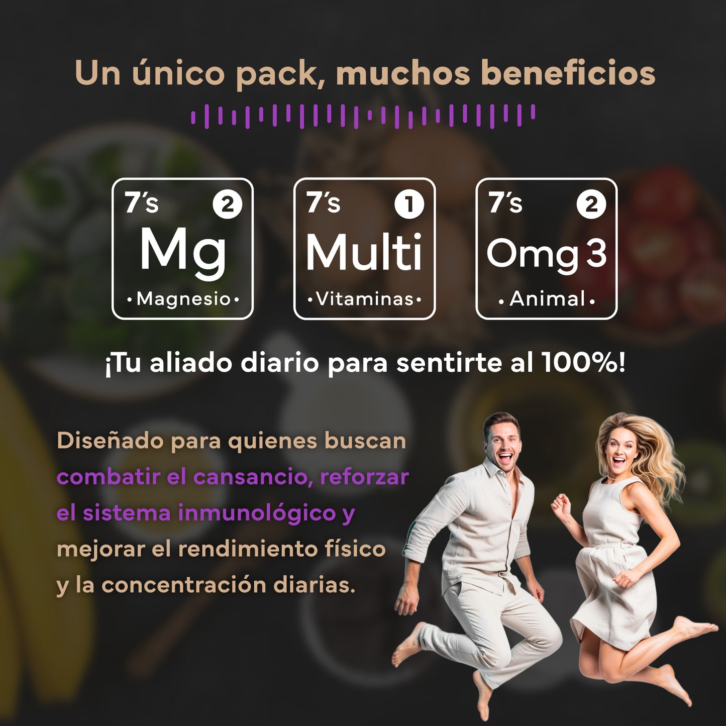 Pack Energía. Con Multivitaminas, Omega 3 Y Magnesio. Sevens Nutrition. Energía y Vitalidad_2