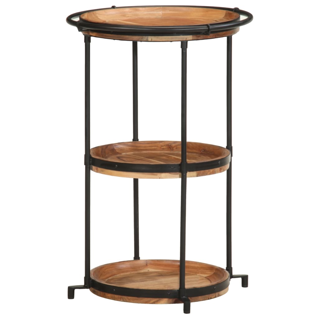 Mesa Auxiliar Madera Maciza De Acacia Ø55x83 Cm_1