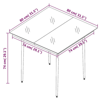 Set Comedor De Jardín 5 Piezas Y Cojines Ratán Sintético Marrón / Vetonek_2