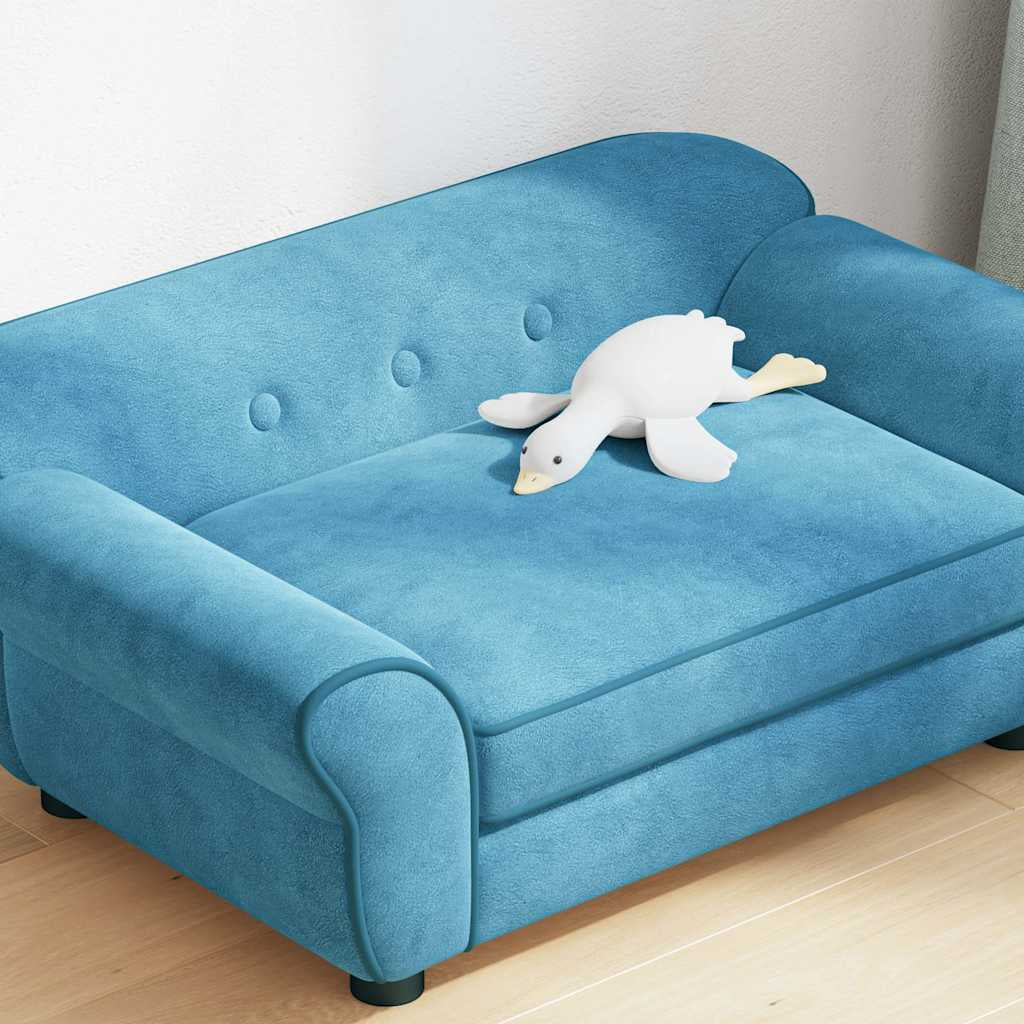 Vidaxl Sofá Para Perros Felpa Turquesa 72x45x30 Cm_3