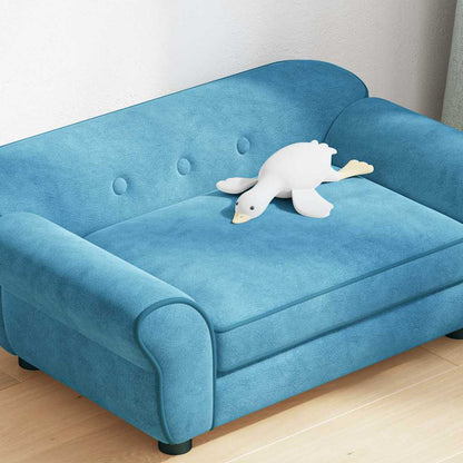 Vidaxl Sofá Para Perros Felpa Turquesa 72x45x30 Cm_3