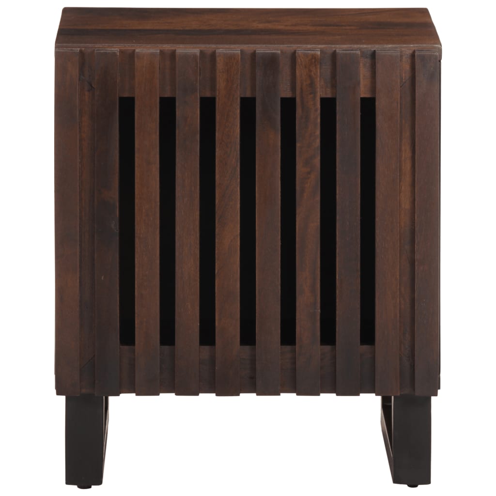 Mesita De Noche De Madera Maciza De Mango 40x34x46 Cm_1
