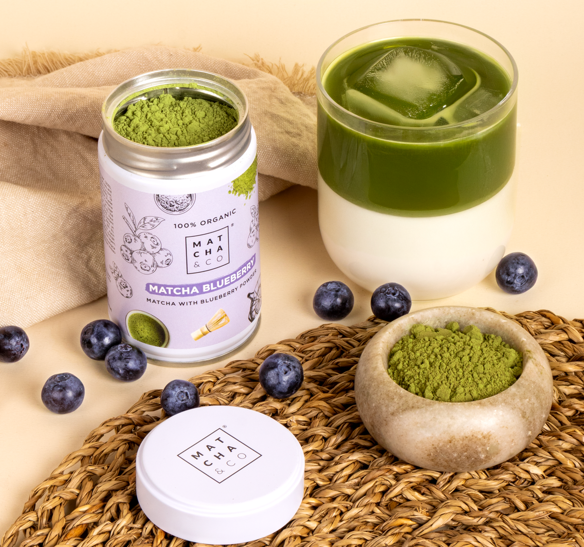 Té Matcha Arándanos ecológico Matcha & CO 30 g