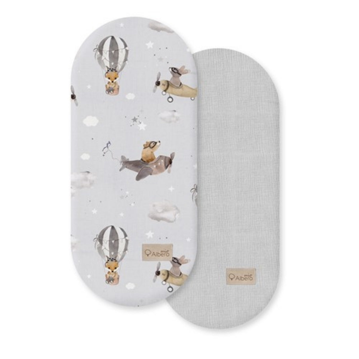 Pack 2 Bajeras Capazo Algodón Satinado Y Muselina Balloon Flight