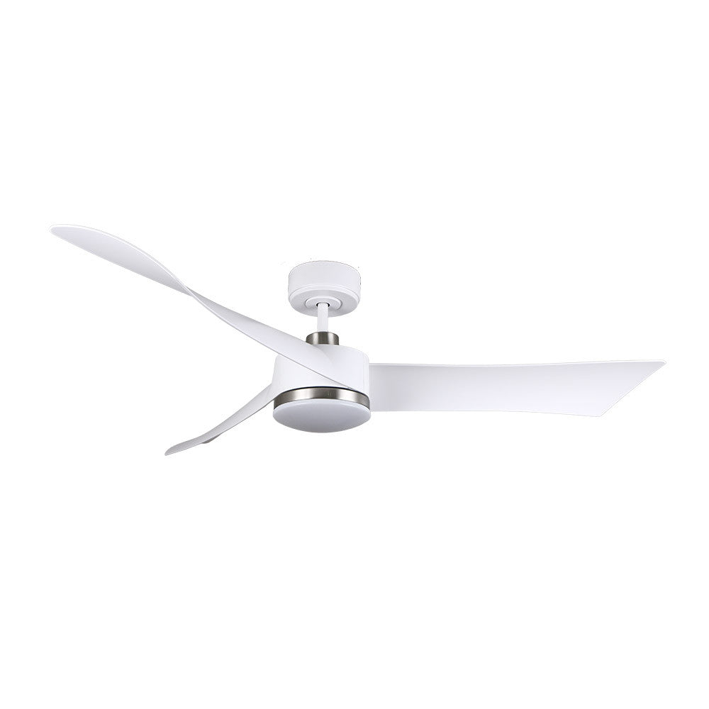 Ventilador Dc Tempel 26w Blanco/niquel 3 Aspas 132d 6vel. 3000k, 4000k, 6500k 2950lm C/remoto, Memoria Y Temporizador_1