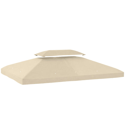Outsunny Techo De Repuesto Para Cenador 4x3 M Techo Doble Anti-uv Crema_0