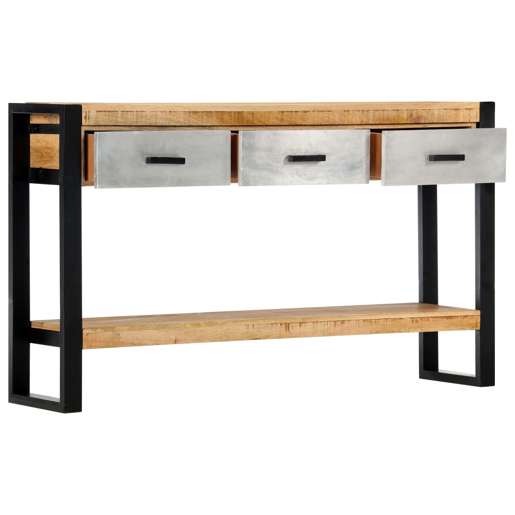 Mesa Consola De Madera Maciza De Mango 130x30x76 Cm_1