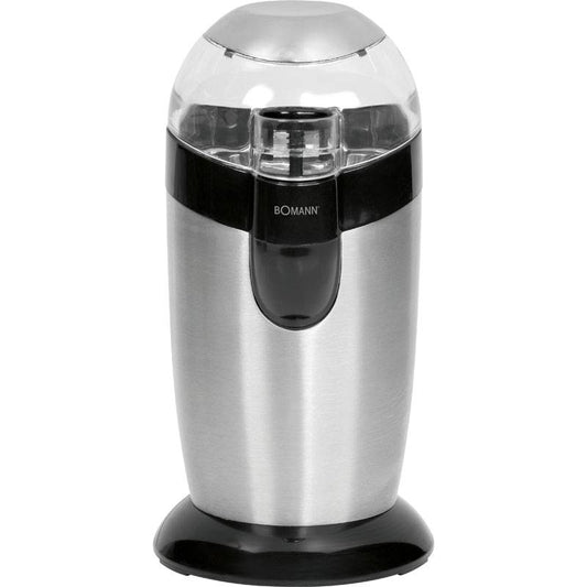 Molinillo Café Eléctrico, Especias, Semillas, 40 G Café 20 Tazas Café, Cuchillas Acero Inox. Bomann Bom-ksw445, Negro