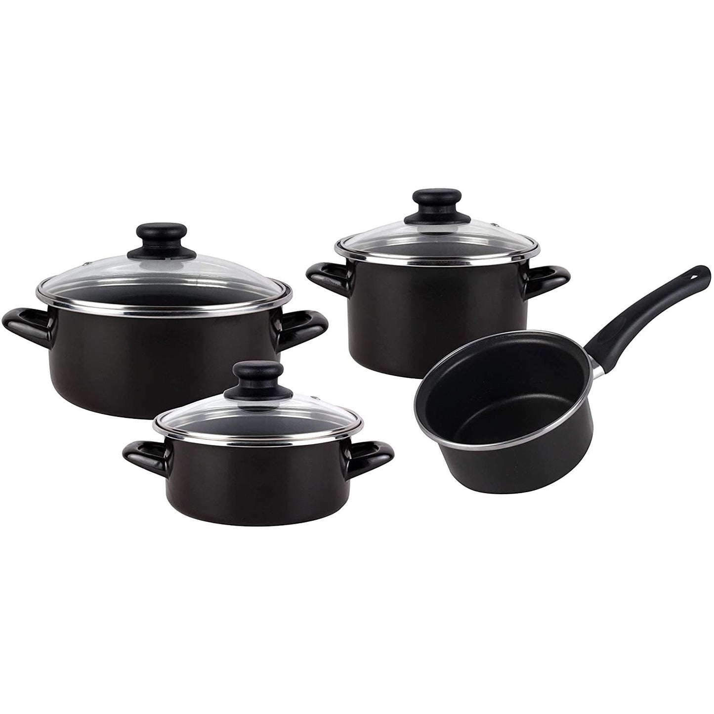 Magefesa Kenia Negra - Batería De Cocina 7 Piezas, Acero Vitrificado_3
