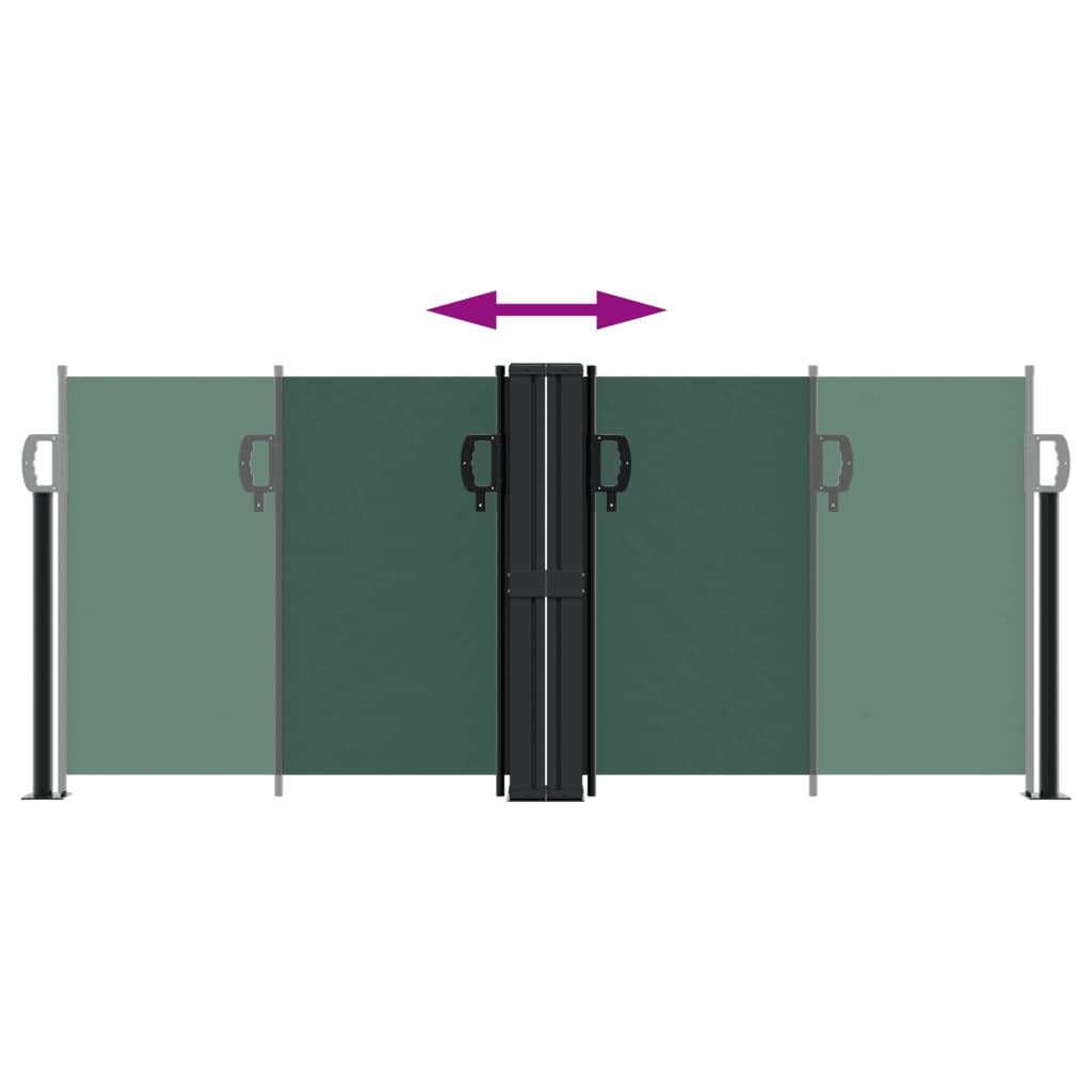 Vidaxl Toldo Lateral Retráctil Verde Oscuro 100x1000 Cm_4