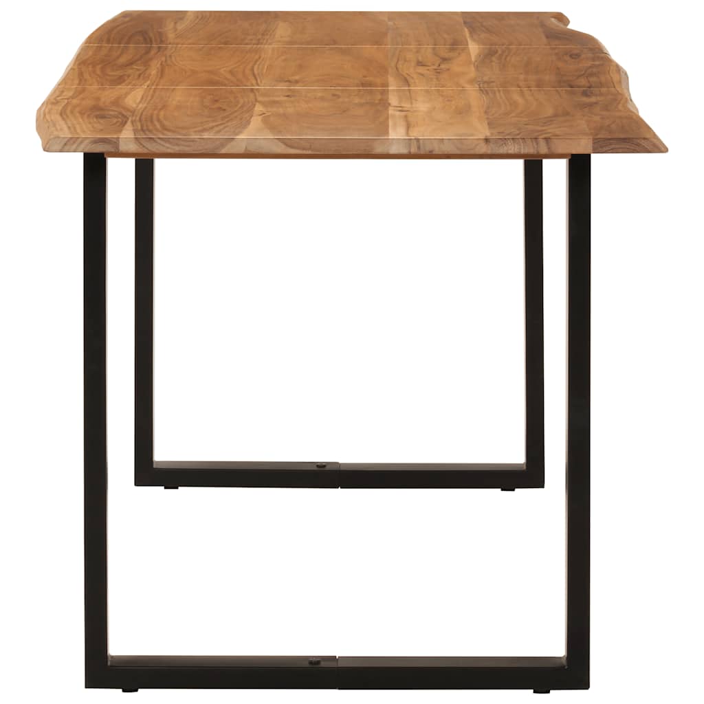 Mesa De Comedor De Madera Maciza De Acacia 154x80x76 Cm_3