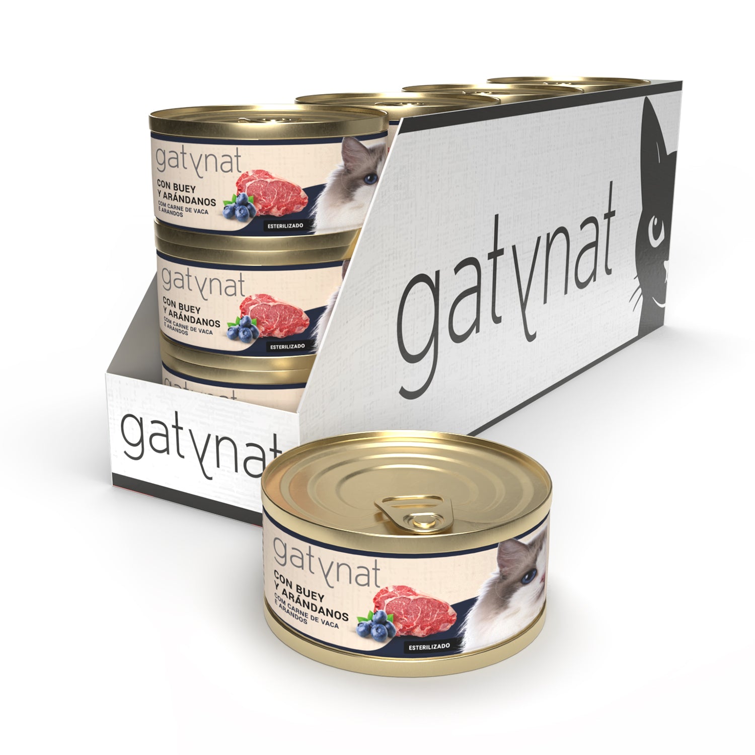 Gatynat Buey Y Arándanos Pack 12 Uds X 85 Gr_0