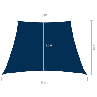 Vidaxl Toldo De Vela Trapezoidal De Tela Oxford Azul 3/5x4 M_2