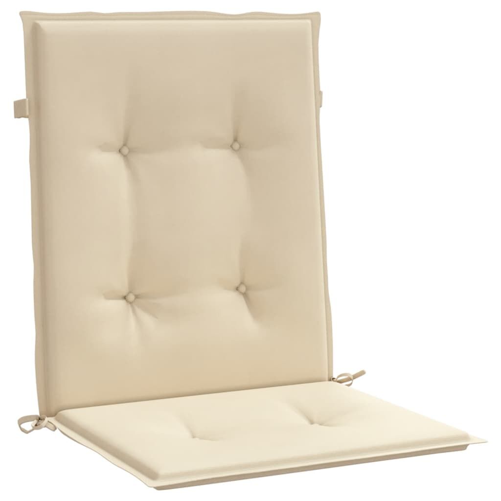 Vidaxl Cojín De Silla De Jardín Respaldo Bajo 4 Uds Tela Oxford Beige_3