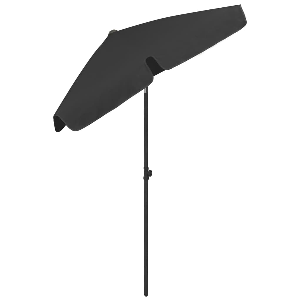 Sombrilla De Playa Negro 180x120 Cm_2