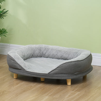Pawhut Sofá Para Perros Medianos Y Grandes Con Parte Superior Desmontable Gris_1