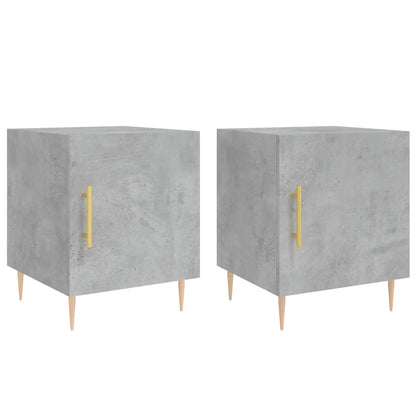 Mesitas Noche 2 Uds Madera Ingeniería Gris Hormigón 40x40x50 Cm_0
