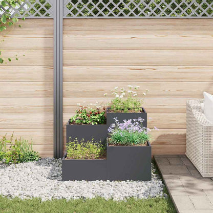 Maceta Para Jardín Antracita 100 X 100 X 60 Cm Acero_3