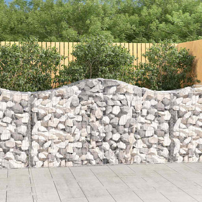 Cestas De Gaviones 18 Uds Forma De Arco Hierro 200x50x100/120cm_1