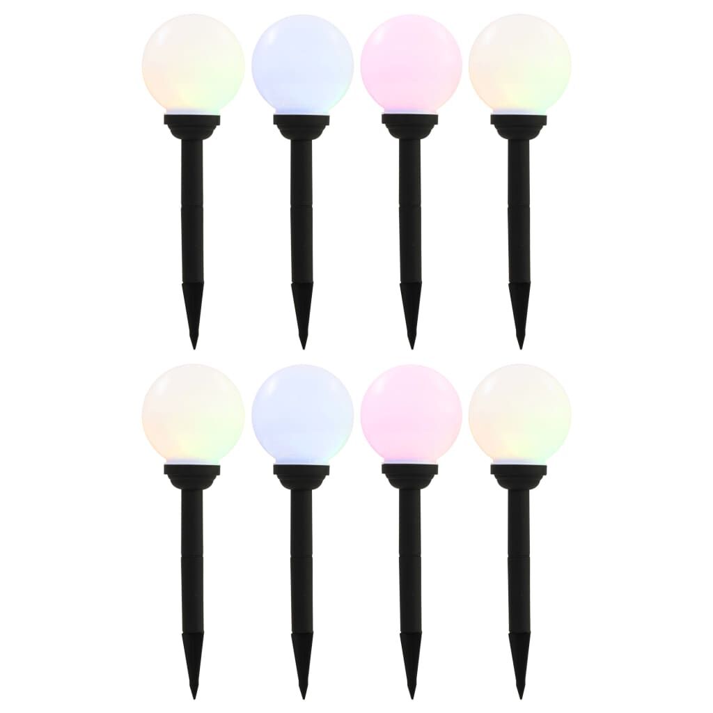 Vidaxl Lámparas Solares Esféricas De Exterior 8 Uds Led Rgb 15 Cm_0