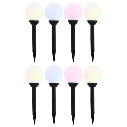 Vidaxl Lámparas Solares Esféricas De Exterior 8 Uds Led Rgb 15 Cm_0