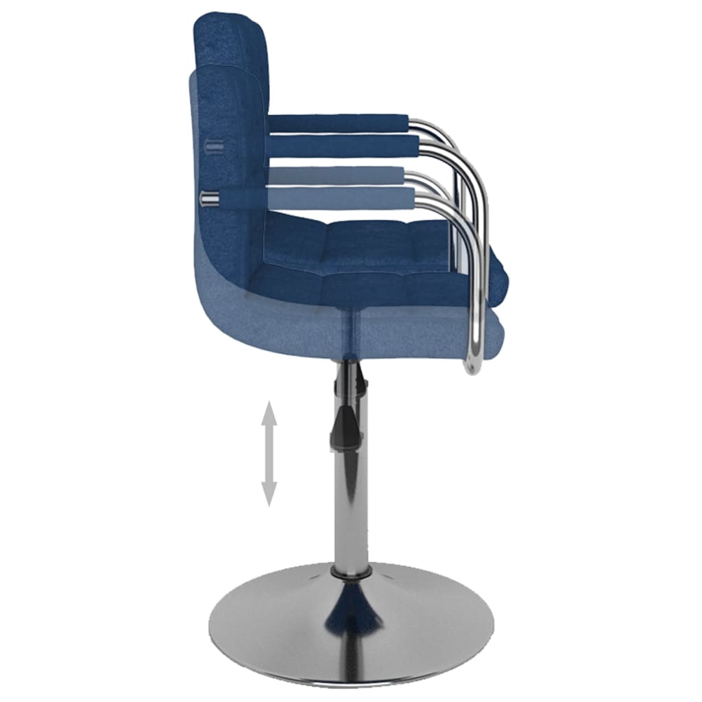 Taburete De Cocina De Tela Azul_4