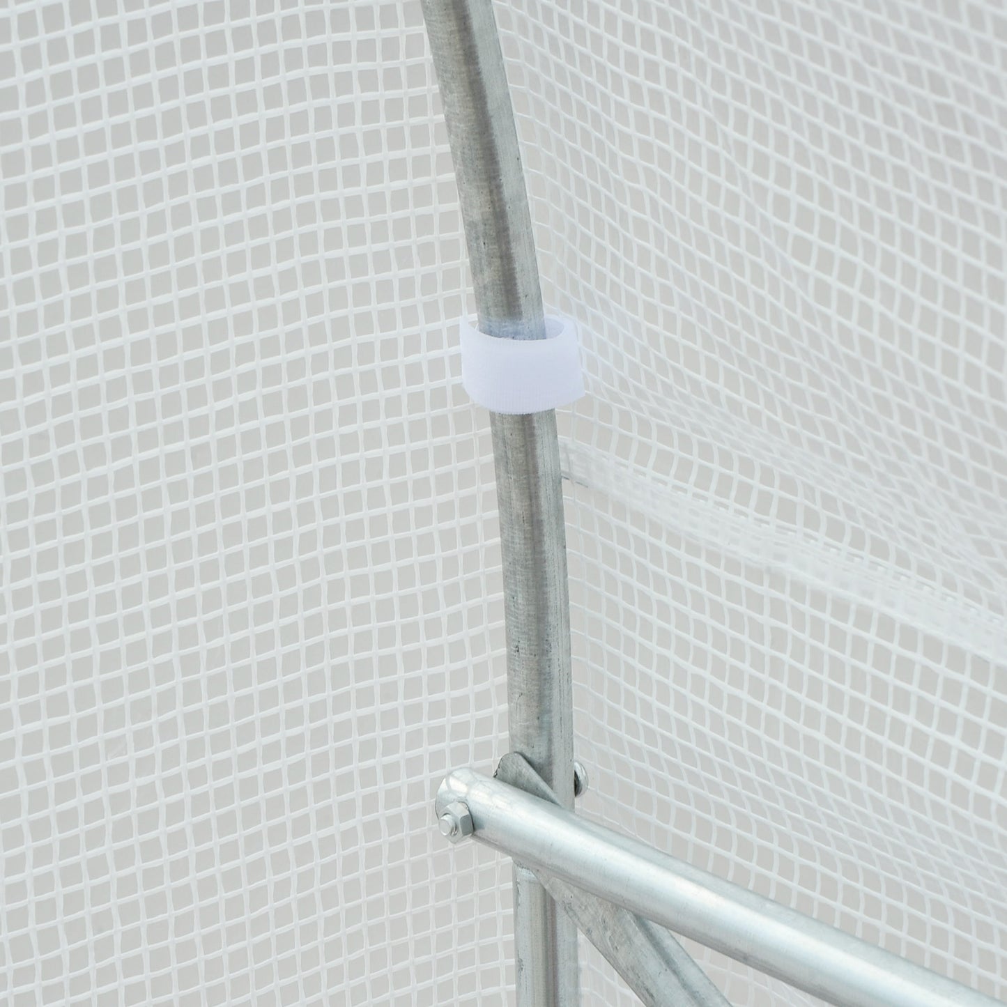 Outsunny Invernadero De Exterior 3,5x2x2 M Con 6 Ventanas De Malla Blanco_4