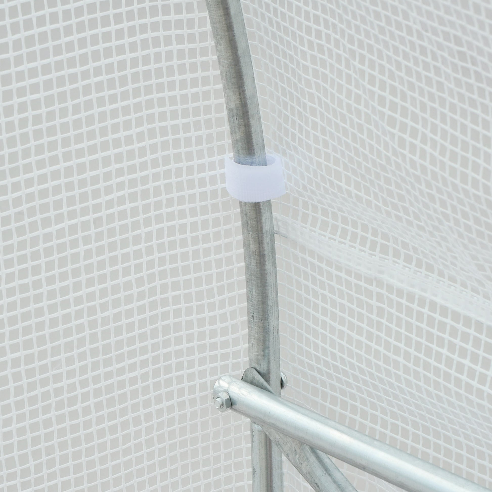 Outsunny Invernadero De Exterior 3,5x2x2 M Con 6 Ventanas De Malla Blanco_4