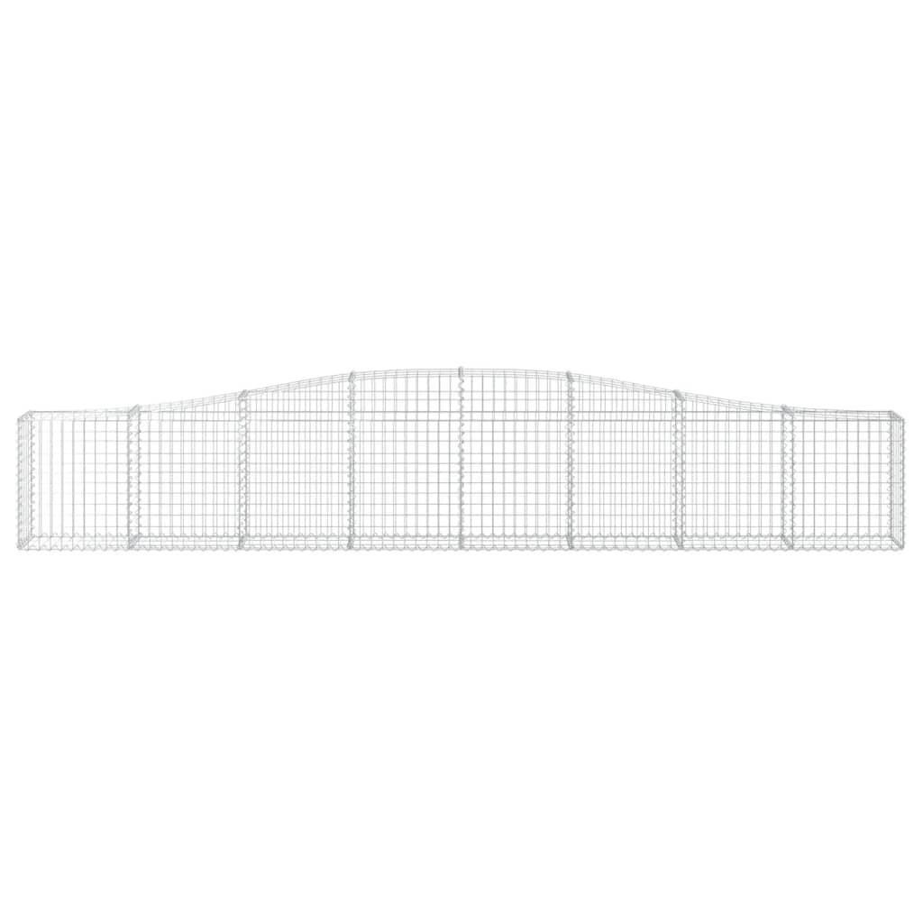 Cestas De Gaviones 15 Uds Forma De Arco Hierro 400x30x60/80 Cm_3