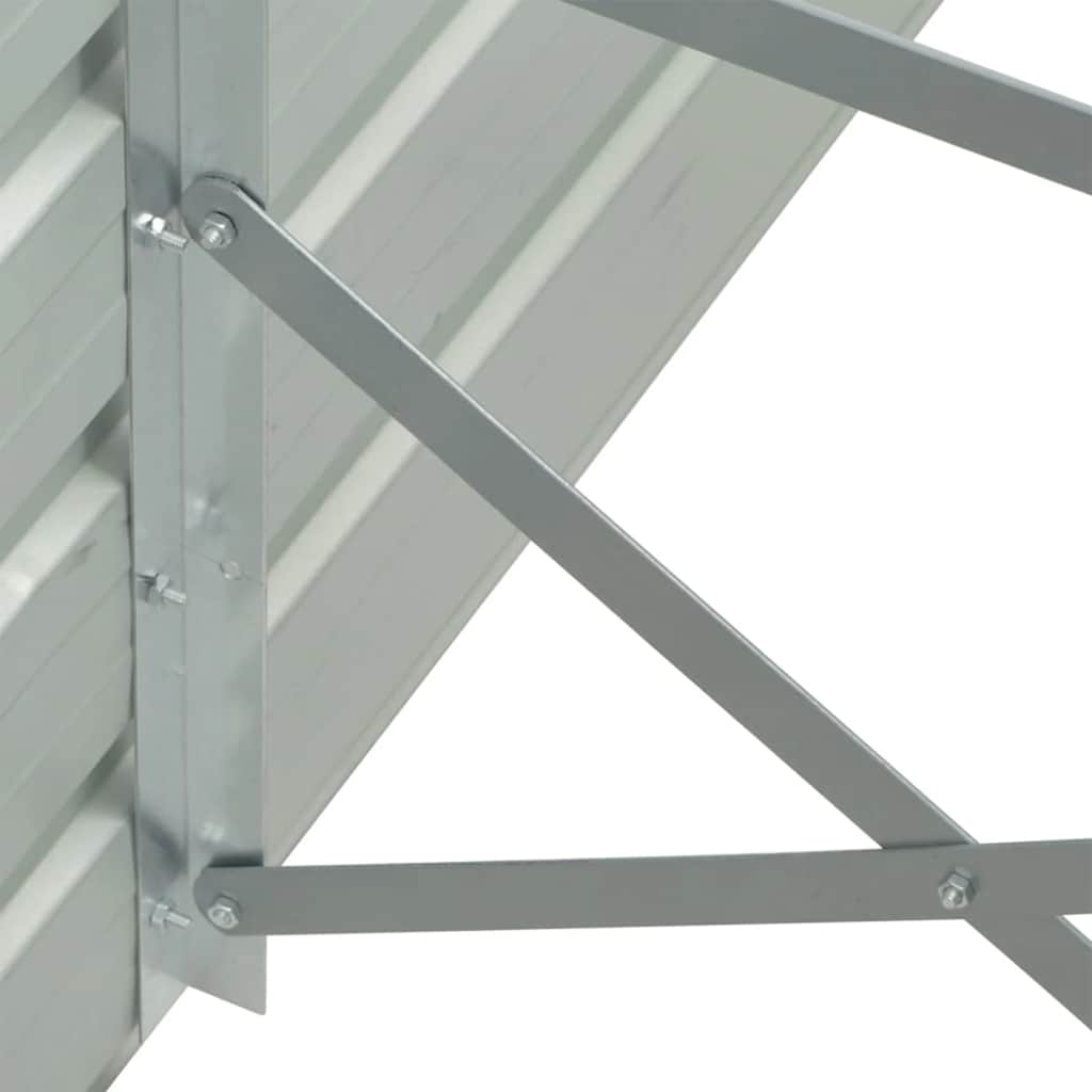Arriate De Jardín De Acero Galvanizado Gris 320x40x45 Cm_4