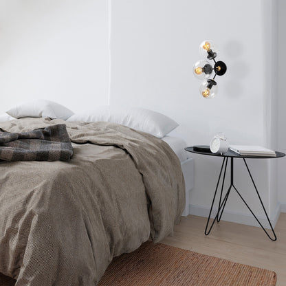 Aplique De Pared, Metal , Negro, 30x15x44, Casquillo 3 X E 27 Max 40 W_4