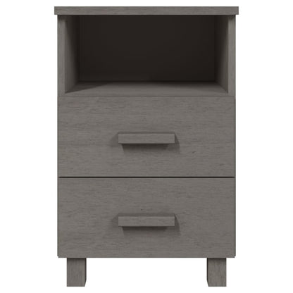 Mesita De Noche Hamar Madera Pino Maciza Gris Claro 40x35x62 Cm_1