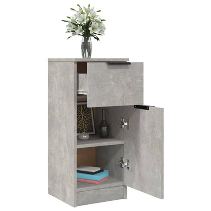 Aparador De Madera Contrachapada Gris Hormigón 30x30x70 Cm / Vetonek_3