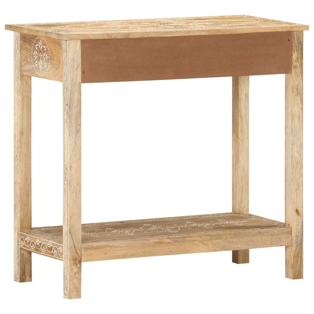 Mesa Consola De Madera Maciza De Mango 80x35x74 Cm_2