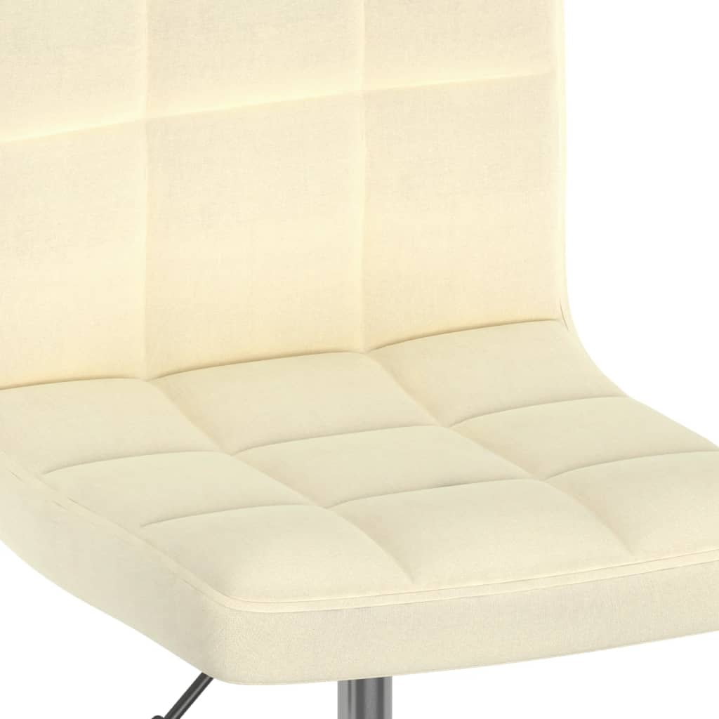 Taburete De Cocina Giratorio De Tela Color Crema_4