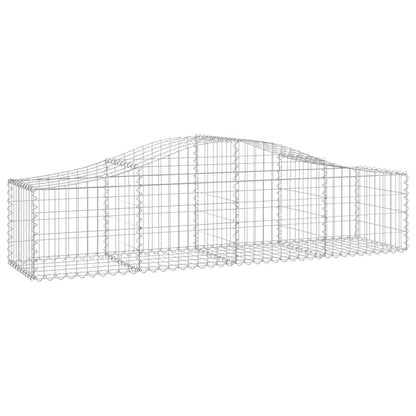 Cestas De Gaviones 9 Uds Forma De Arco Hierro 200x50x40/60 Cm_2