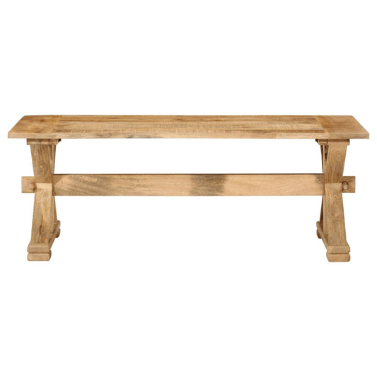 Mesa De Centro Madera Maciza De Mango 110x52x40 Cm_0