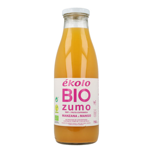 Zumo de Manzana con Mango natural 100% exprimido Ecológico Ékolo 750 ml