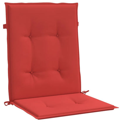 Vidaxl Cojín Silla Jardín Respaldo Bajo 4 Uds Tela Oxford Rojo_3